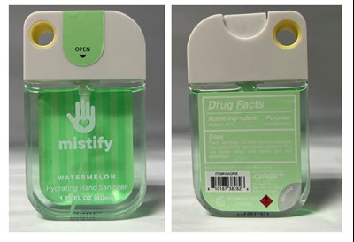 Label (Mistify  Watermelon Hand Sanitizer Compressed)